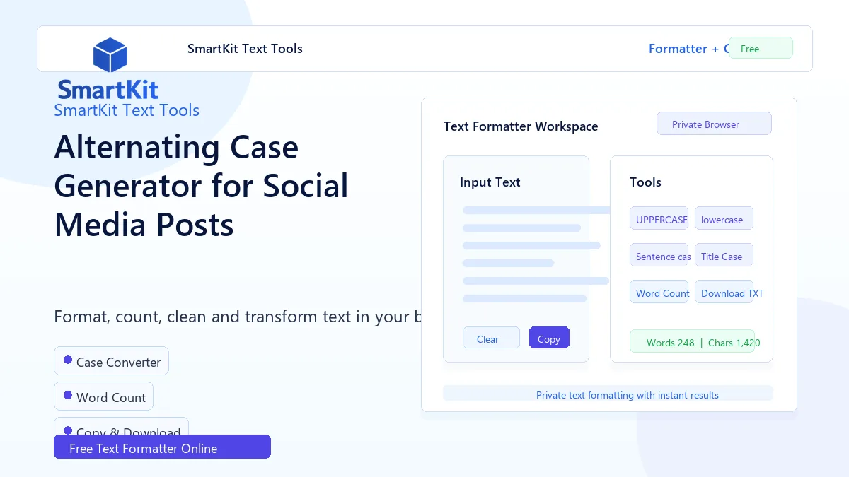 Alternating Case Generator for Social Media Posts