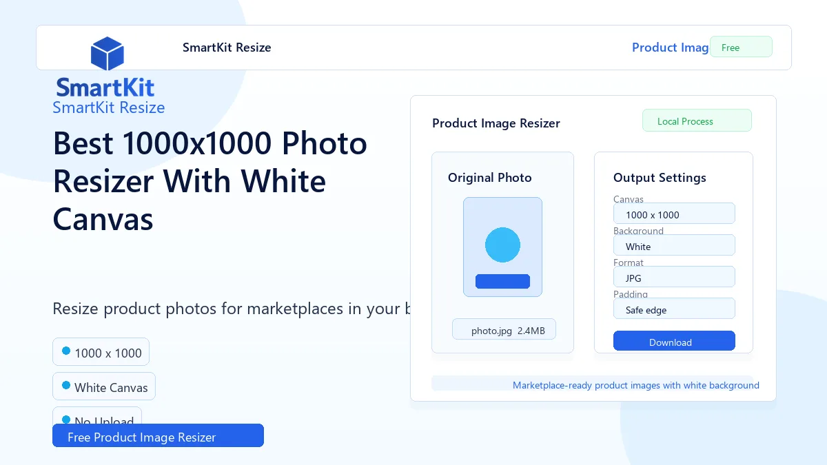 Best 1000x1000 Photo Resizer With White Canvas