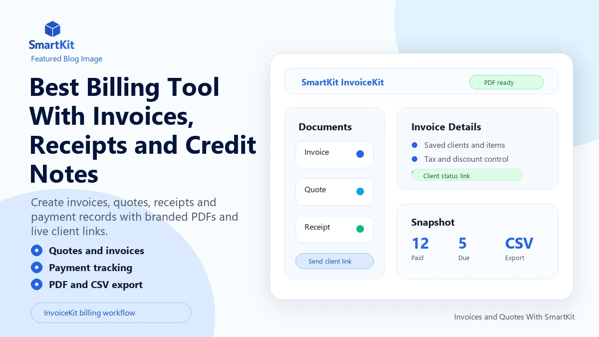 Best Billing Tool With Invoices, Receipts and Credit Notes