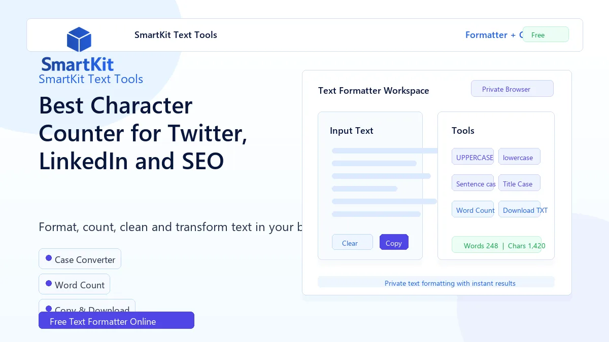 Best Character Counter for Twitter, LinkedIn and SEO