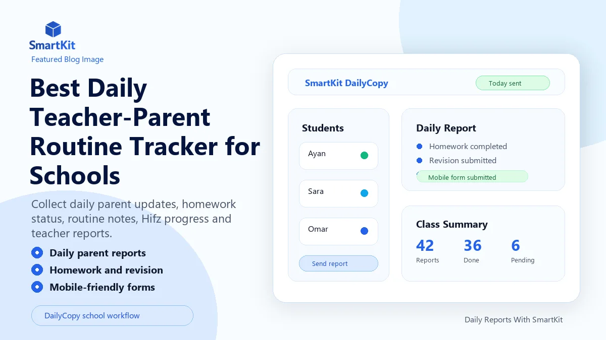 Best Daily Teacher-Parent Routine Tracker for Schools