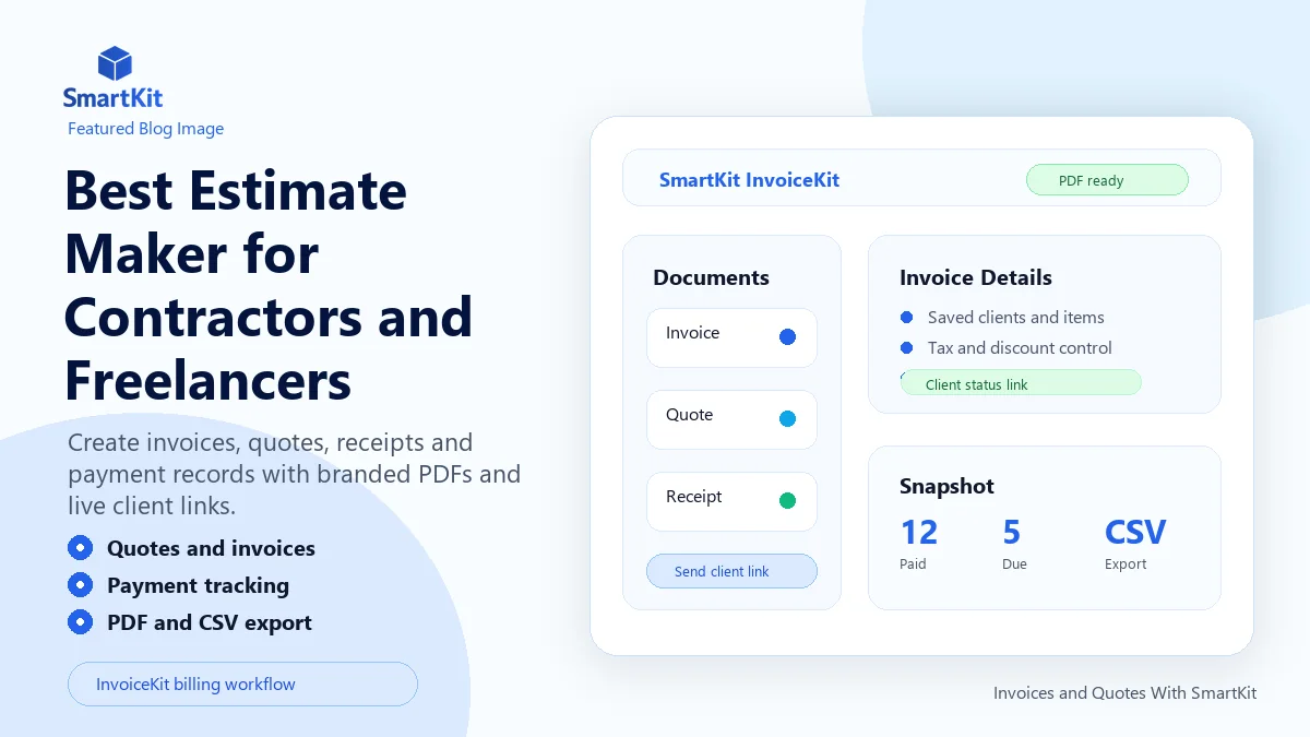 Best Estimate Maker for Contractors and Freelancers