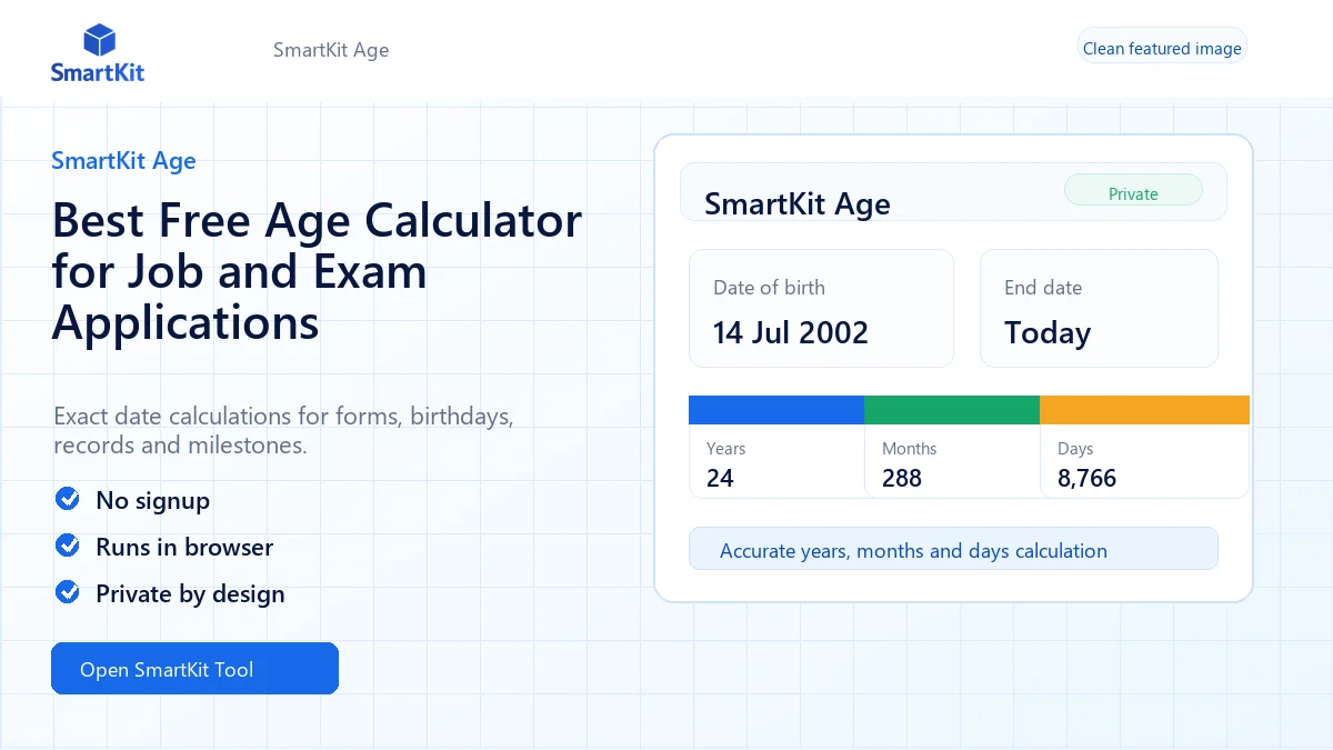Best Free Age Calculator for Job and Exam Applications