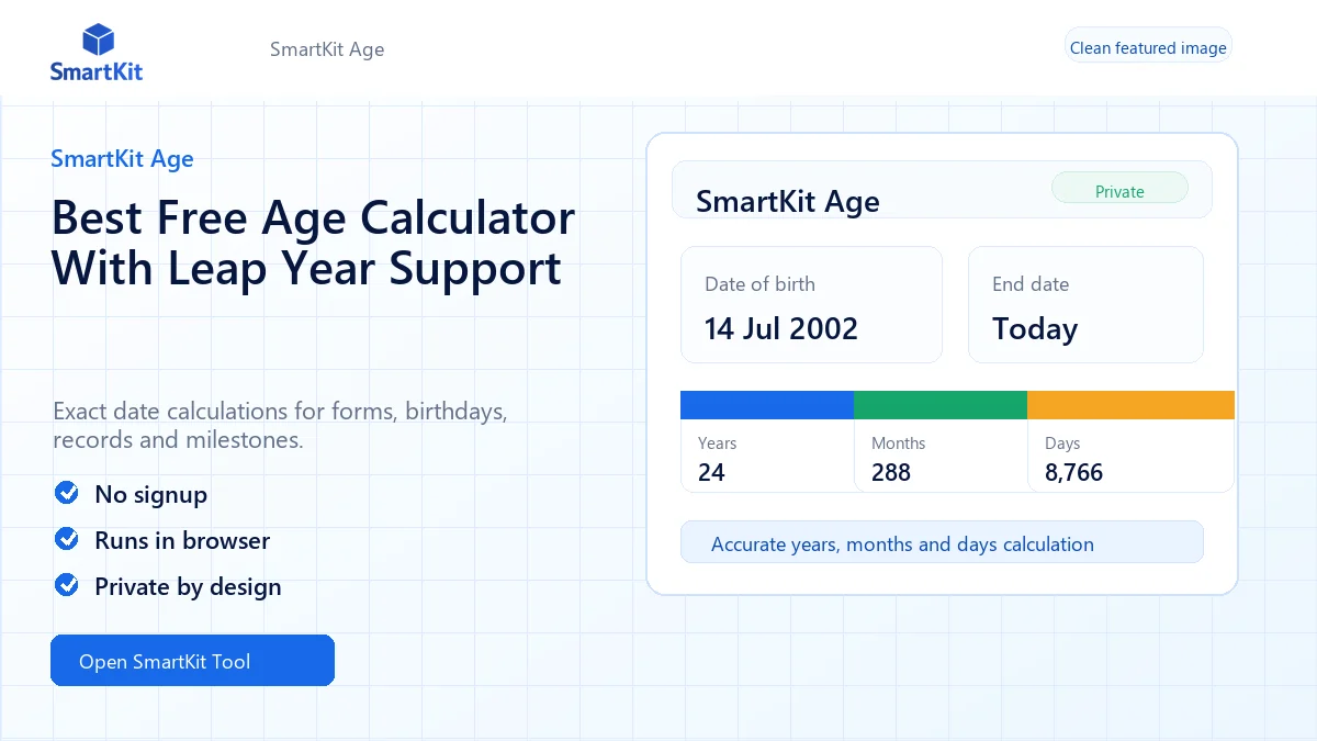 Best Free Age Calculator With Leap Year Support