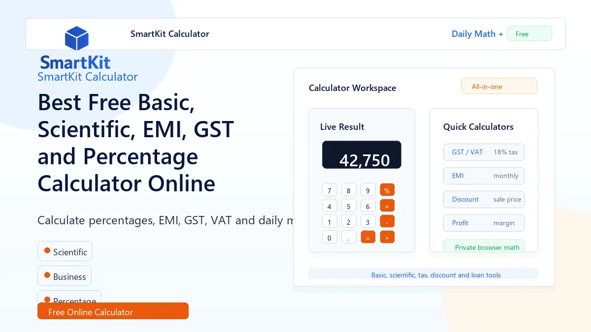 Best Free Basic, Scientific, EMI, GST and Percentage Calculator Online