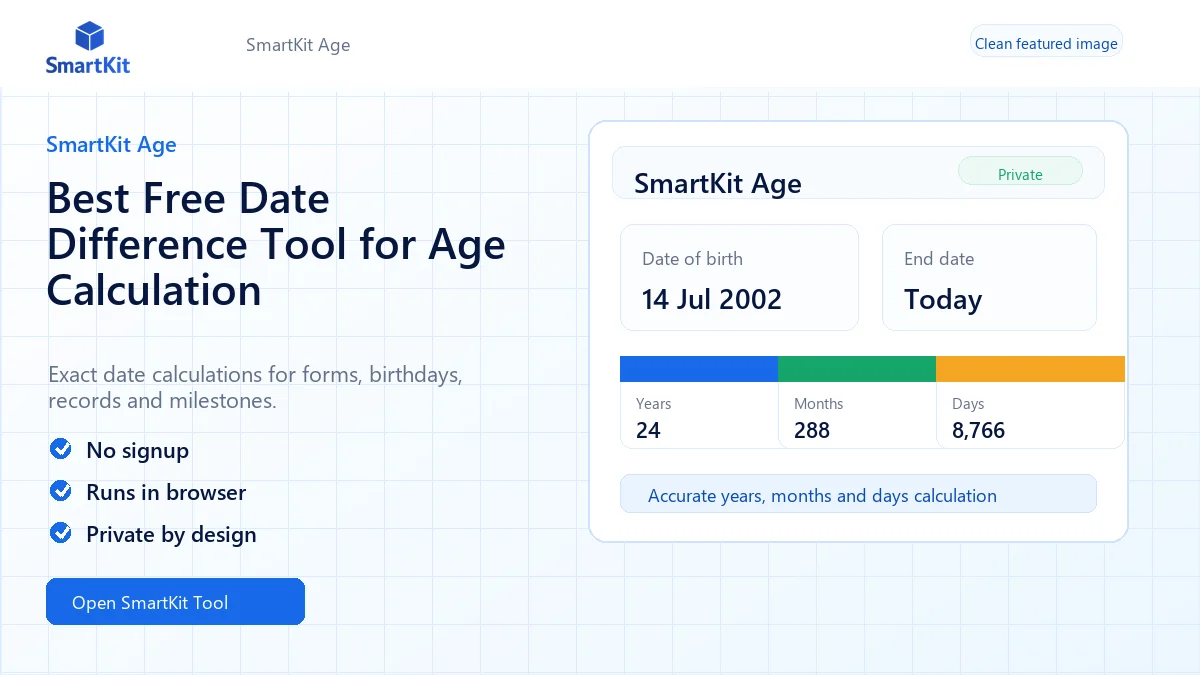 Best Free Date Difference Tool for Age Calculation