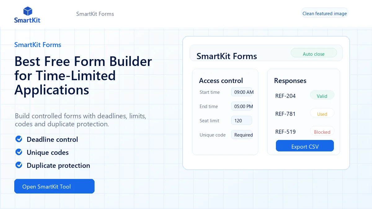 Best Free Form Builder for Time-Limited Applications