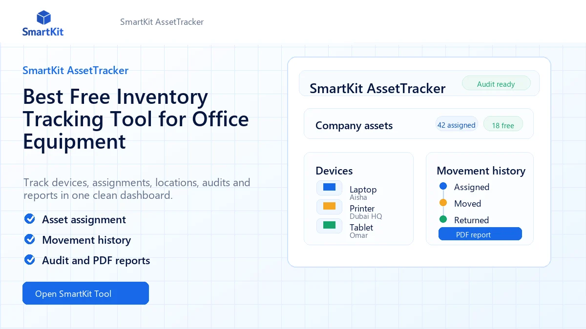 Best Free Inventory Tracking Tool for Office Equipment