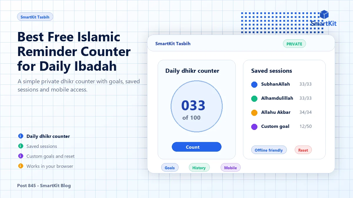 Best Free Islamic Reminder Counter for Daily Ibadah