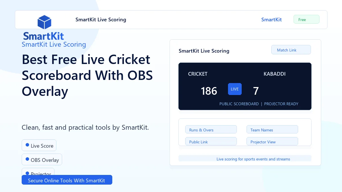 Best Free Live Cricket Scoreboard With OBS Overlay