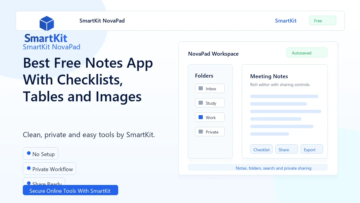 Best Free Notes App With Checklists, Tables and Images