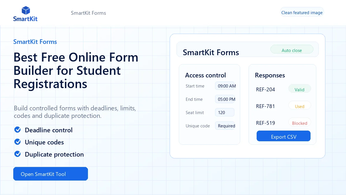 Best Free Online Form Builder for Student Registrations