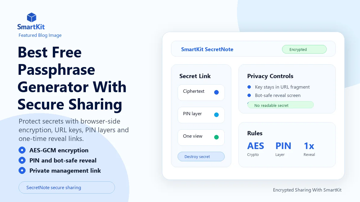 Best Free Passphrase Generator With Secure Sharing