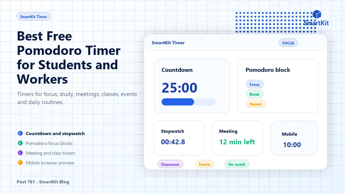 Best Free Pomodoro Timer for Students and Workers