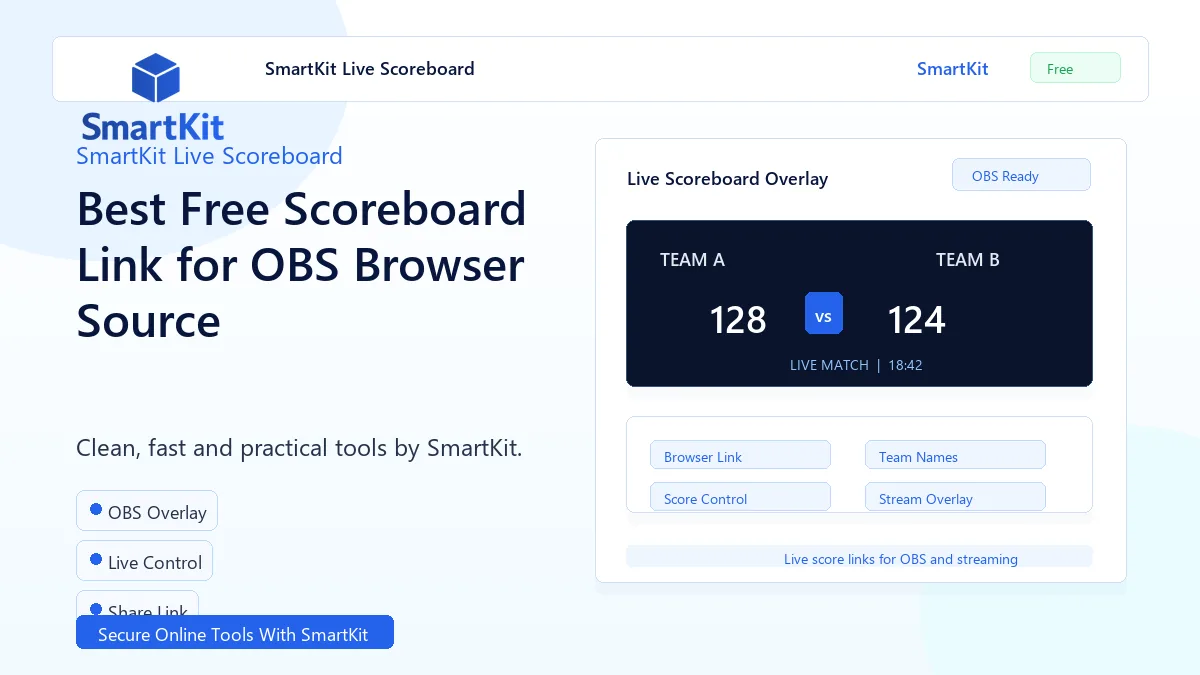 Best Free Scoreboard Link for OBS Browser Source