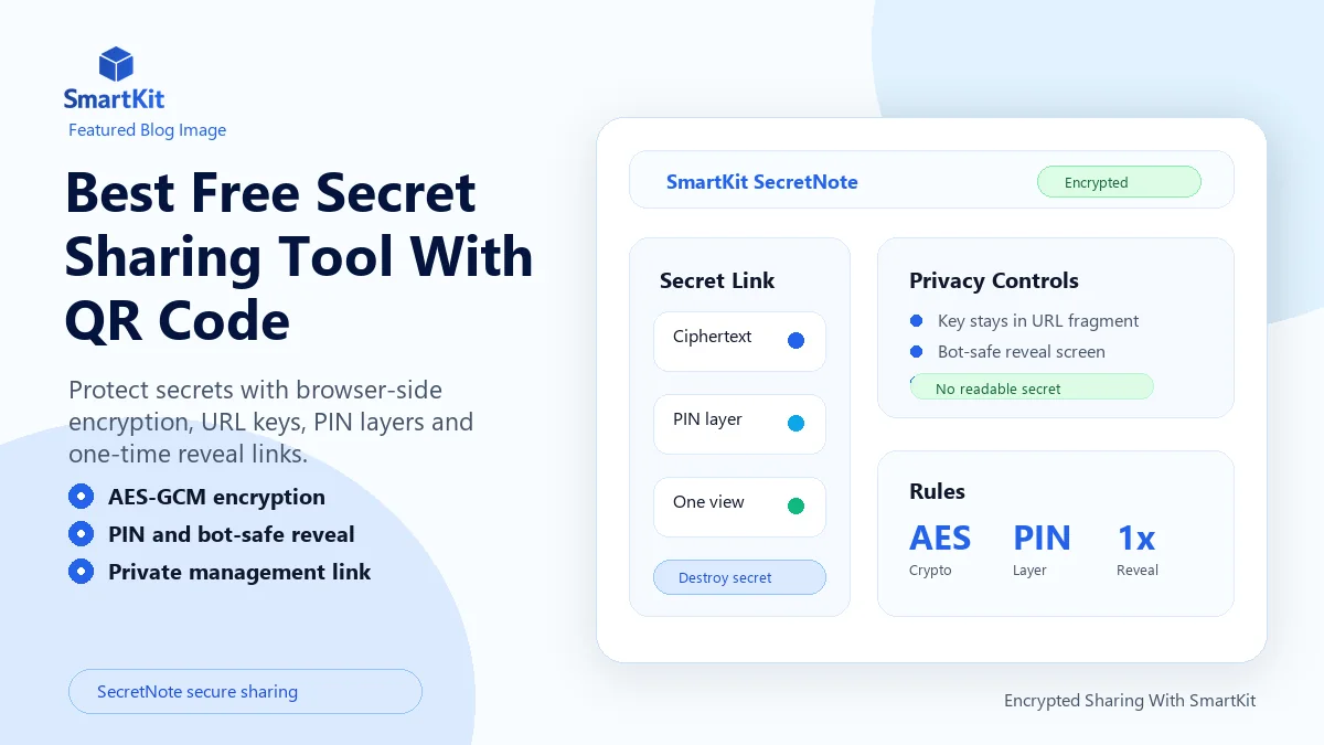 Best Free Secret Sharing Tool With QR Code