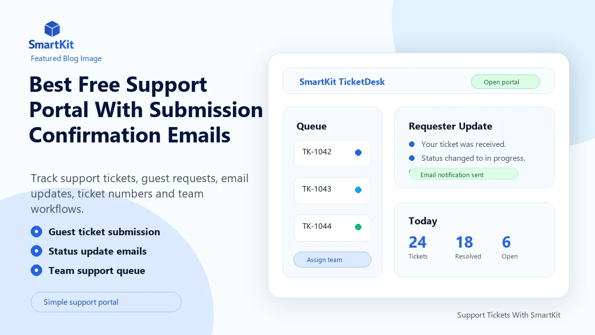 Best Free Support Portal With Submission Confirmation Emails