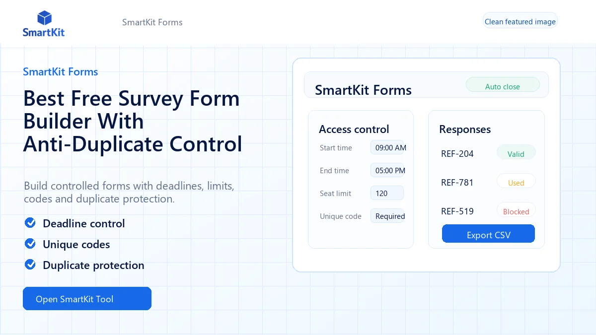 Best Free Survey Form Builder With Anti-Duplicate Control
