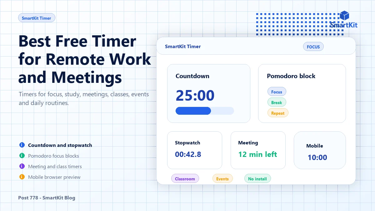 Best Free Timer for Remote Work and Meetings