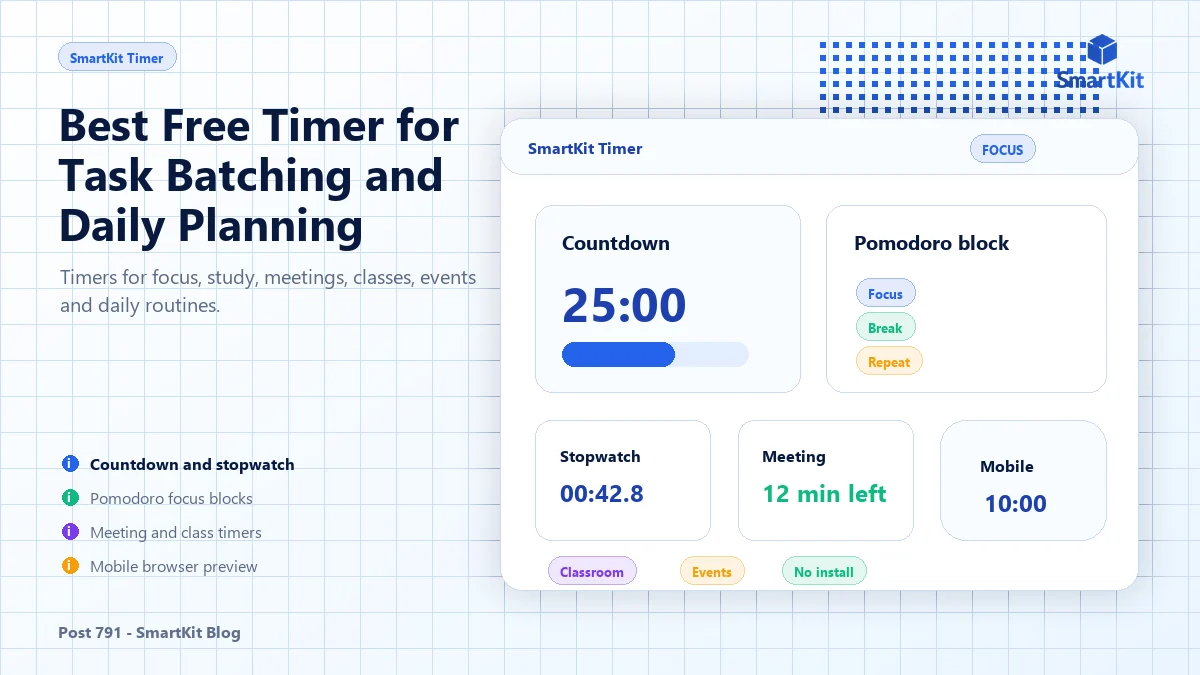 Best Free Timer for Task Batching and Daily Planning