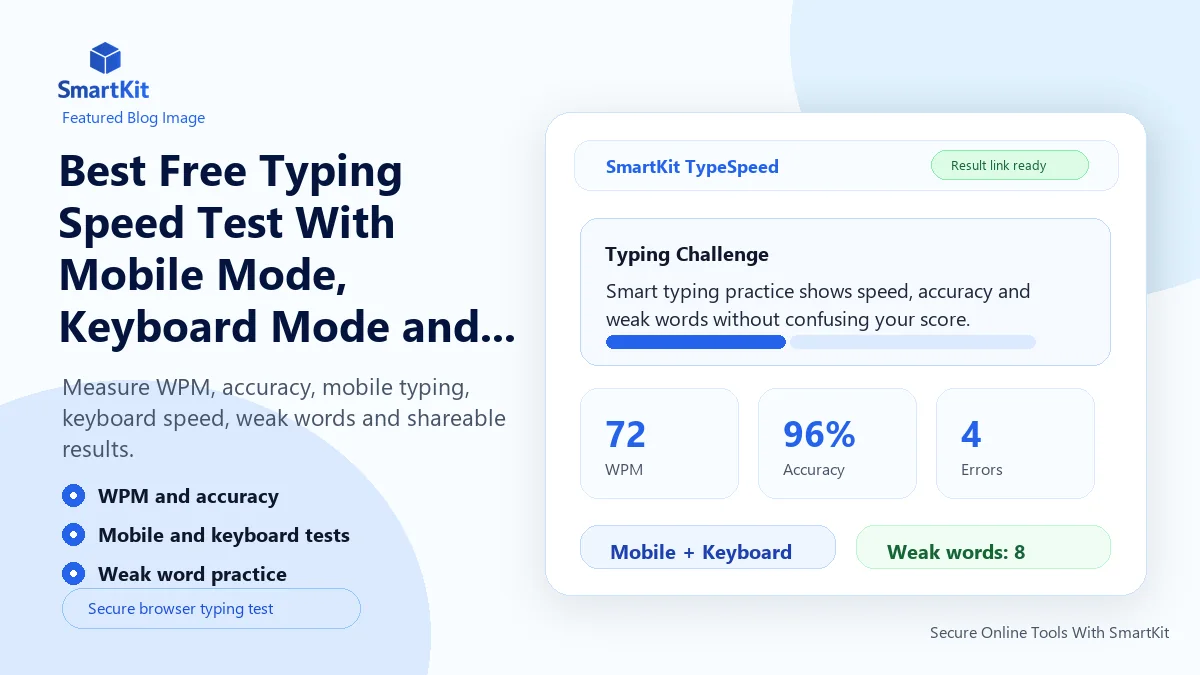 Best Free Typing Speed Test With Mobile Mode, Keyboard Mode and Tutor