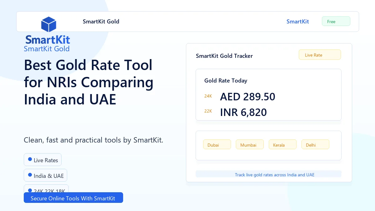 Best Gold Rate Tool for NRIs Comparing India and UAE