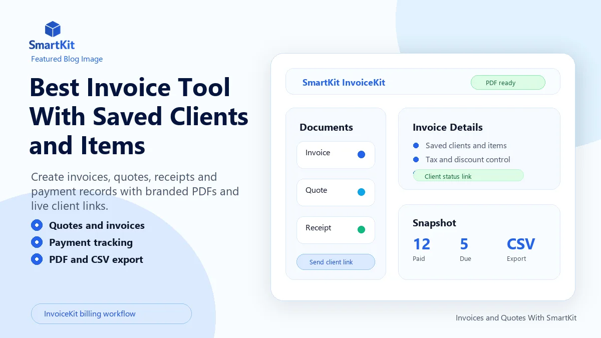 Best Invoice Tool With Saved Clients and Items
