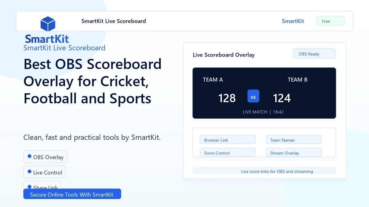 Best OBS Scoreboard Overlay for Cricket, Football and Sports