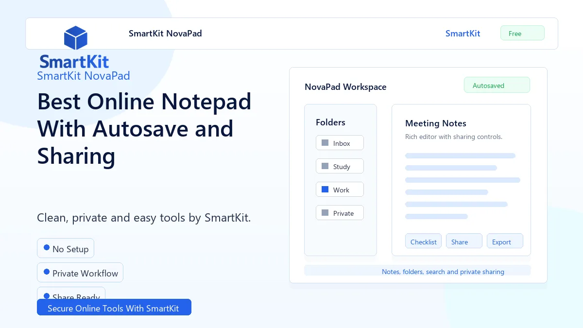 Best Online Notepad With Autosave and Sharing