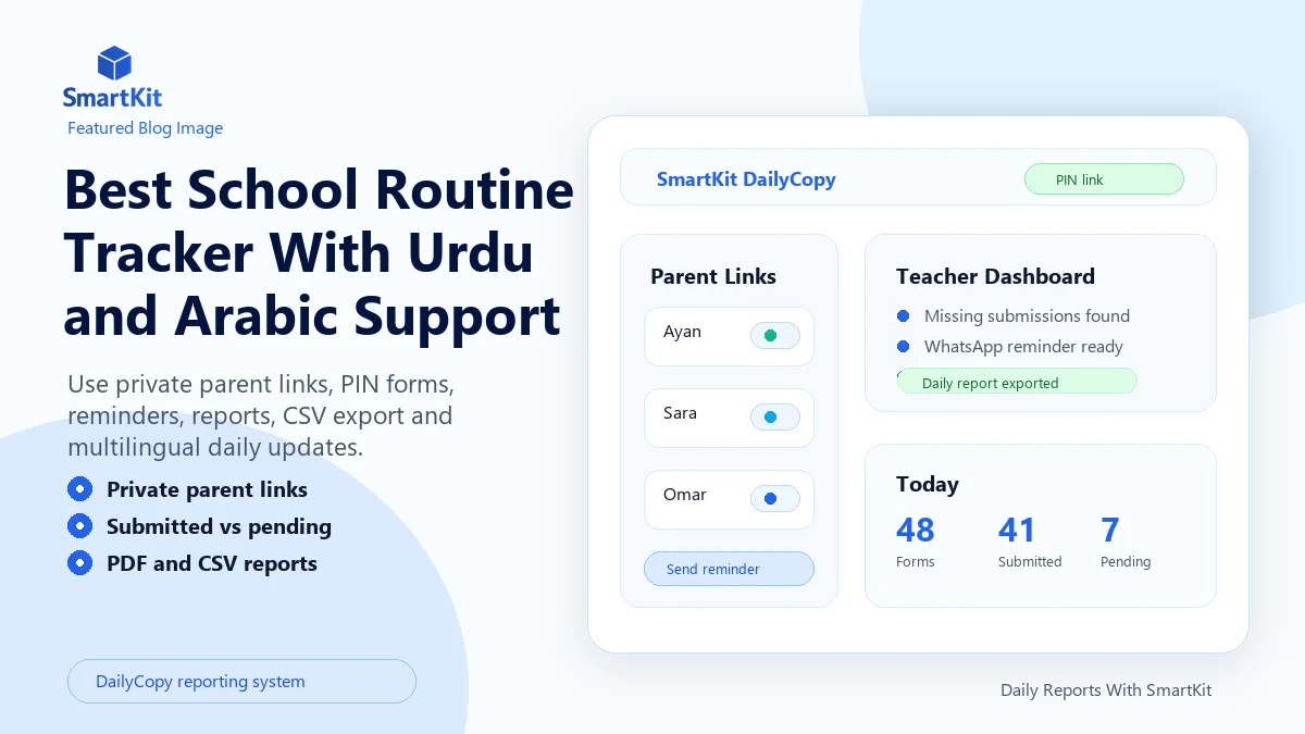 Best School Routine Tracker With Urdu and Arabic Support