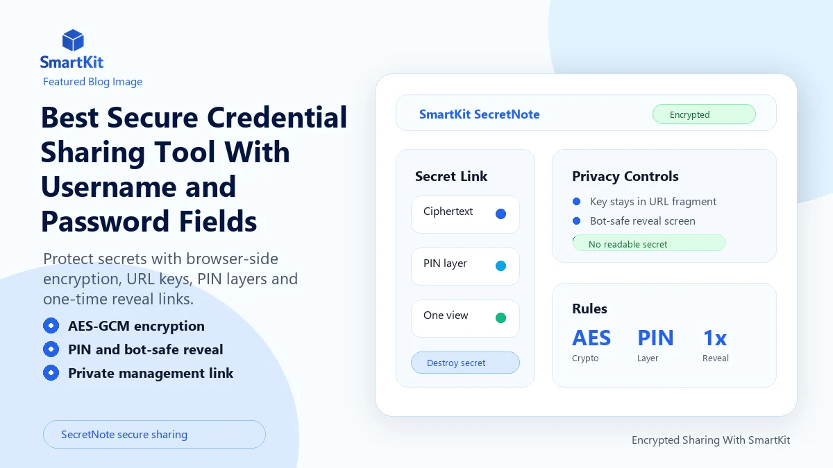 Best Secure Credential Sharing Tool With Username and Password Fields