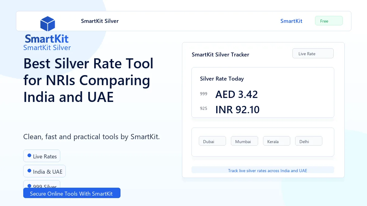 Best Silver Rate Tool for NRIs Comparing India and UAE