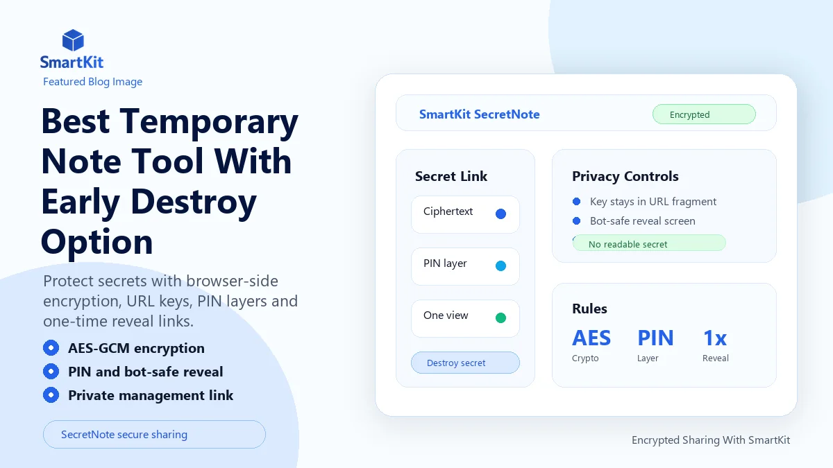 Best Temporary Note Tool With Early Destroy Option
