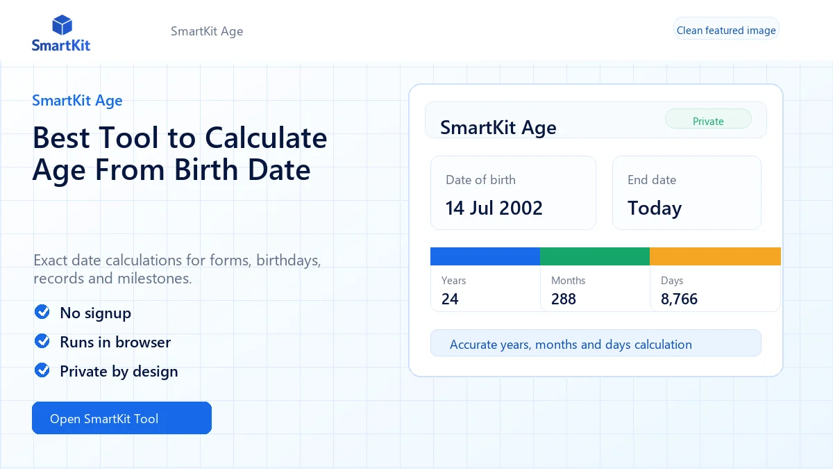 Best Tool to Calculate Age From Birth Date
