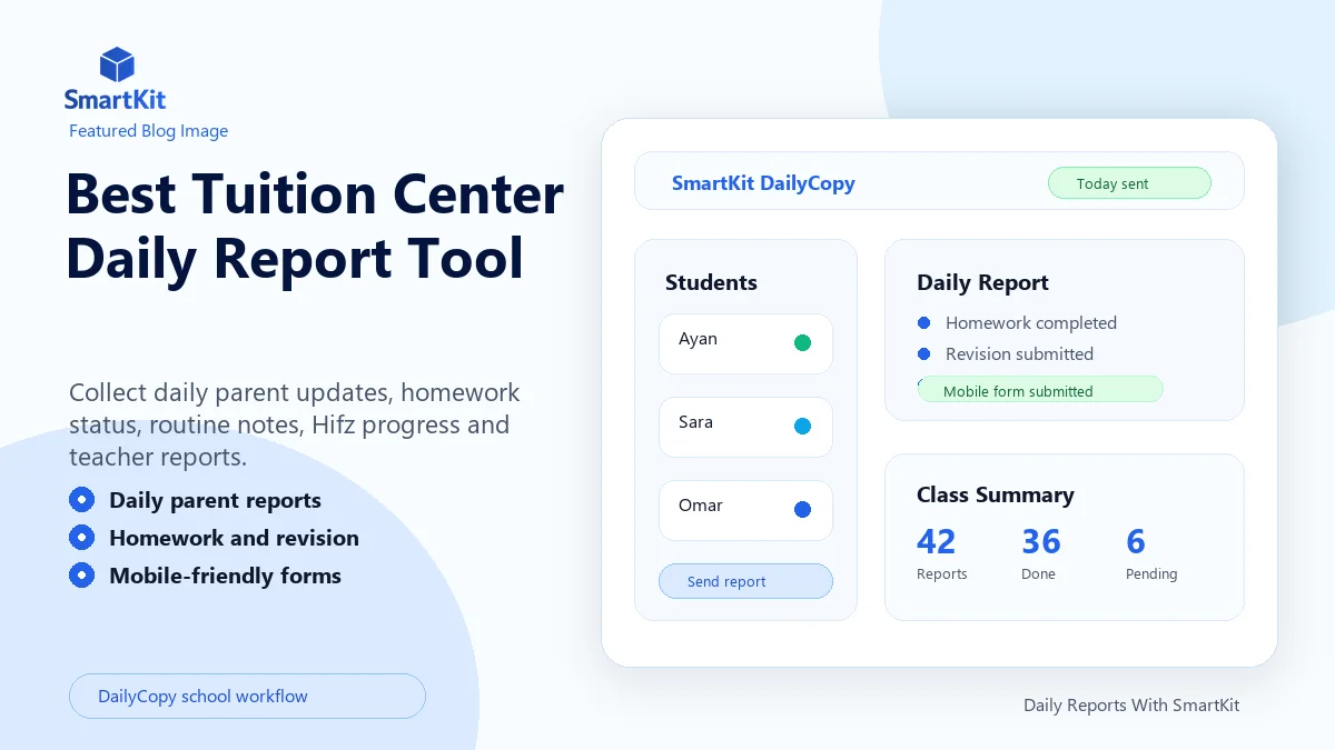 Best Tuition Center Daily Report Tool