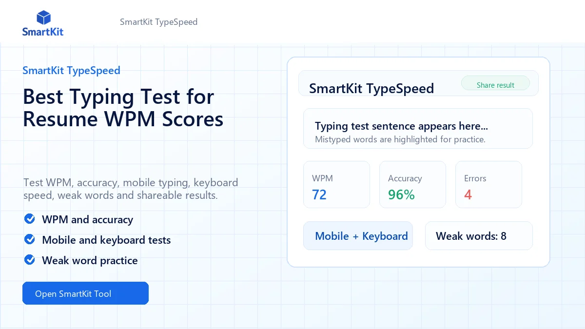 Best Typing Test for Resume WPM Scores