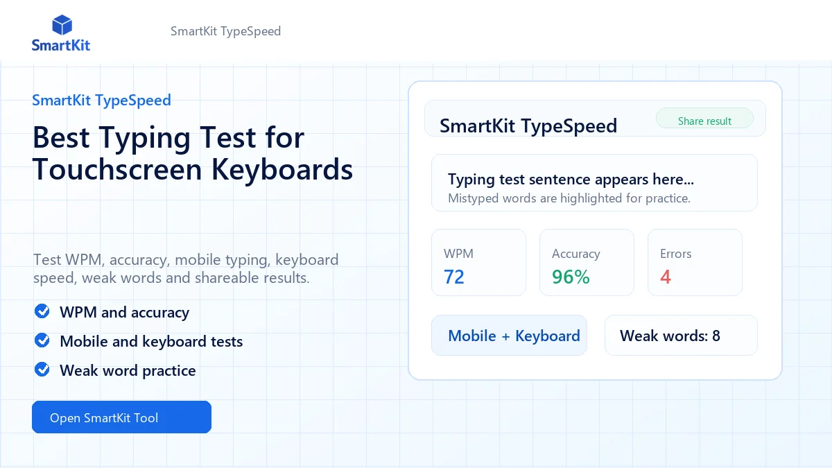 Best Typing Test for Touchscreen Keyboards