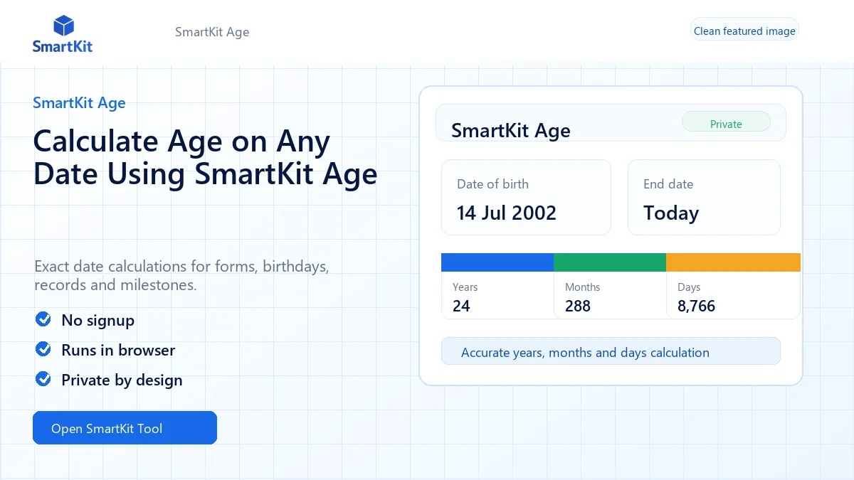 Calculate Age on Any Date Using SmartKit Age