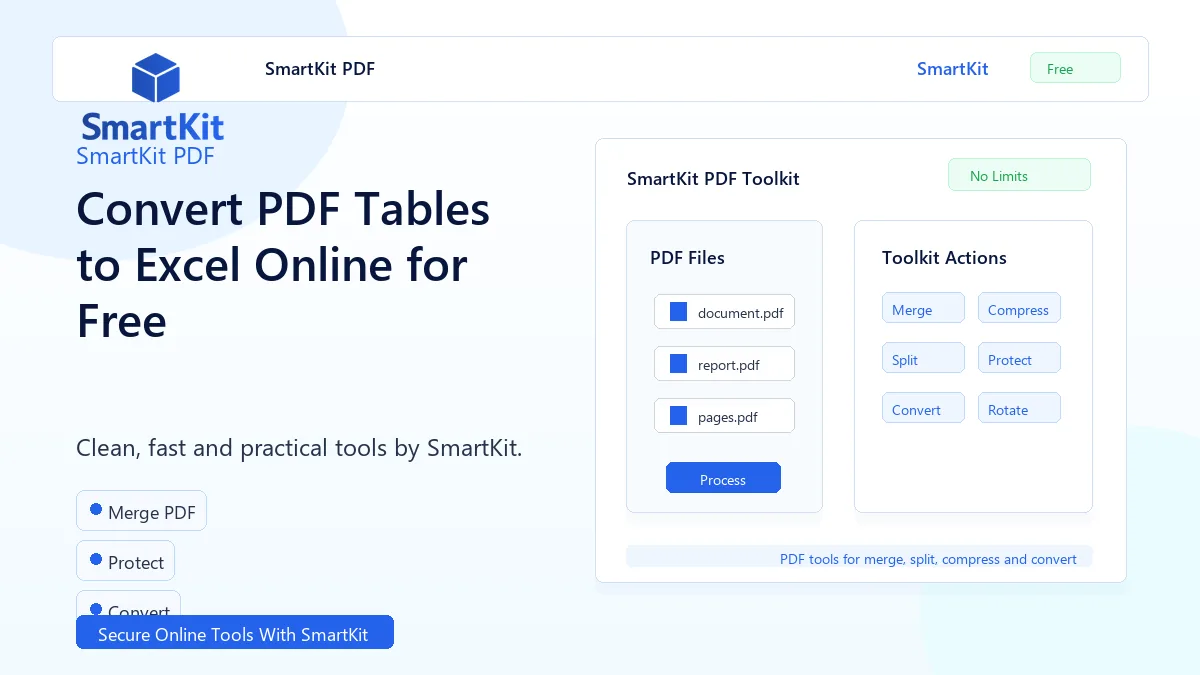 Convert PDF Tables to Excel Online for Free
