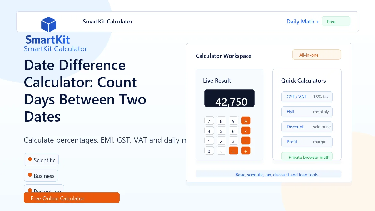Date Difference Calculator: Count Days Between Two Dates
