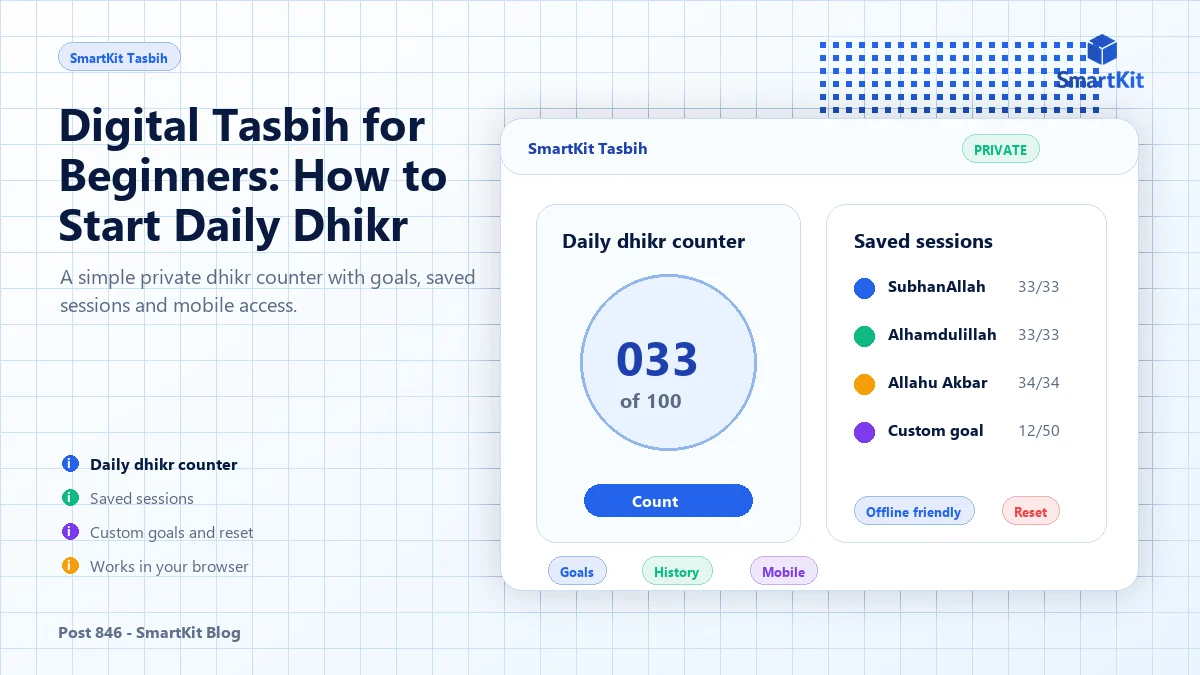Digital Tasbih for Beginners: How to Start Daily Dhikr