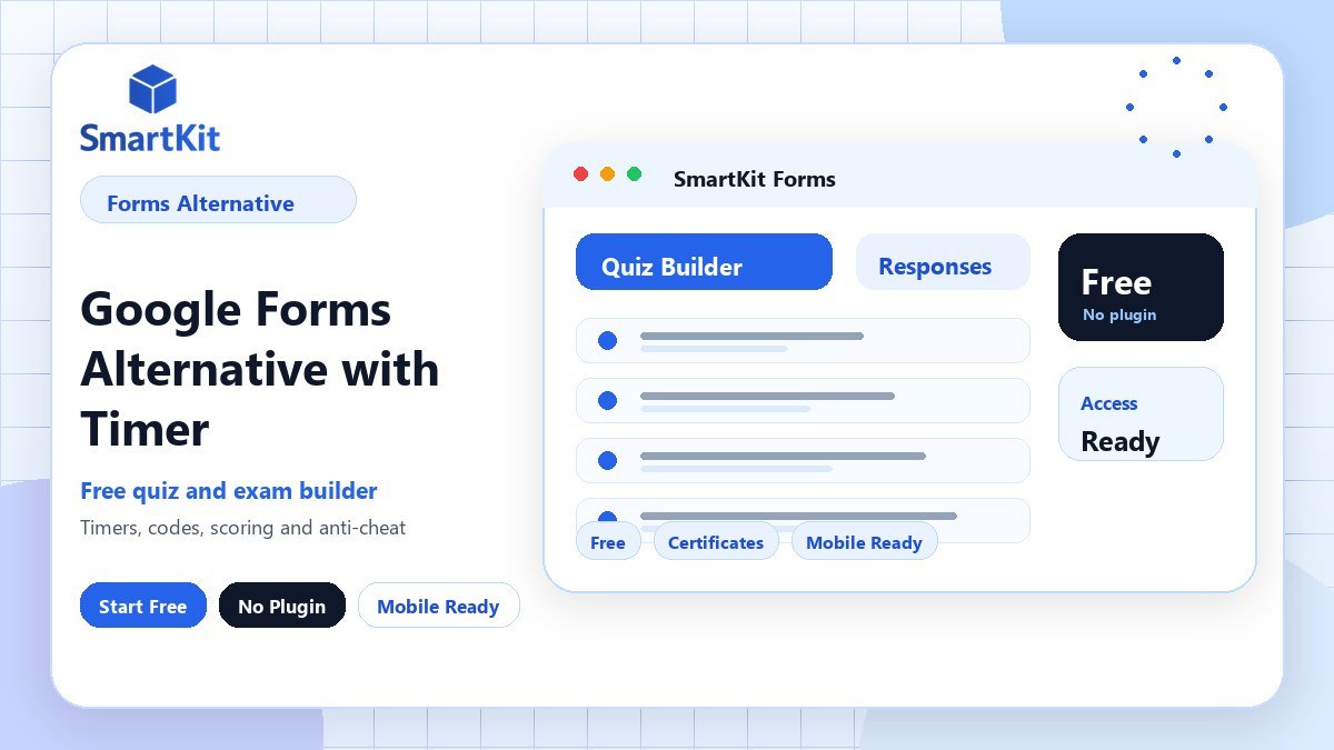 Google Forms Alternative with Timer