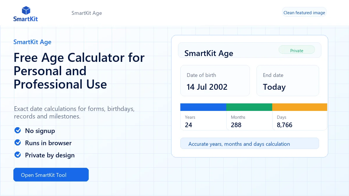 Free Age Calculator for Personal and Professional Use