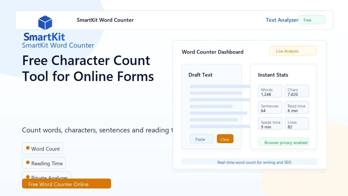 Free Character Count Tool for Online Forms