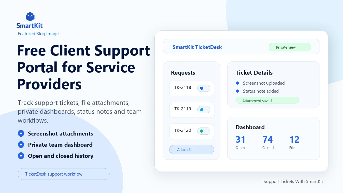 Free Client Support Portal for Service Providers