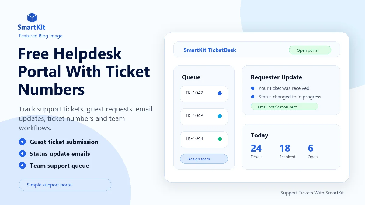 Free Helpdesk Portal With Ticket Numbers