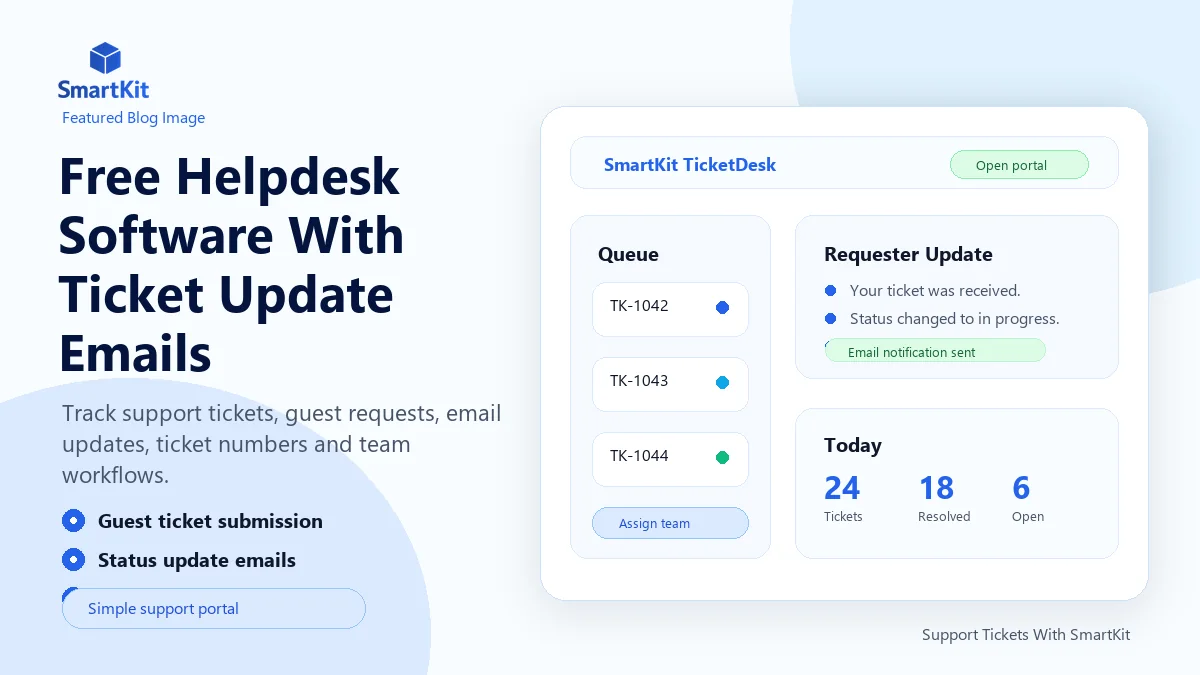 Free Helpdesk Software With Ticket Update Emails