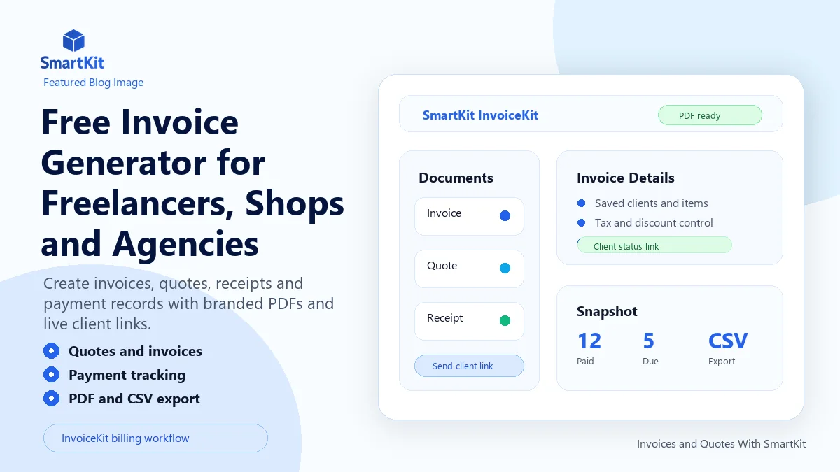 Free Invoice Generator for Freelancers, Shops and Agencies