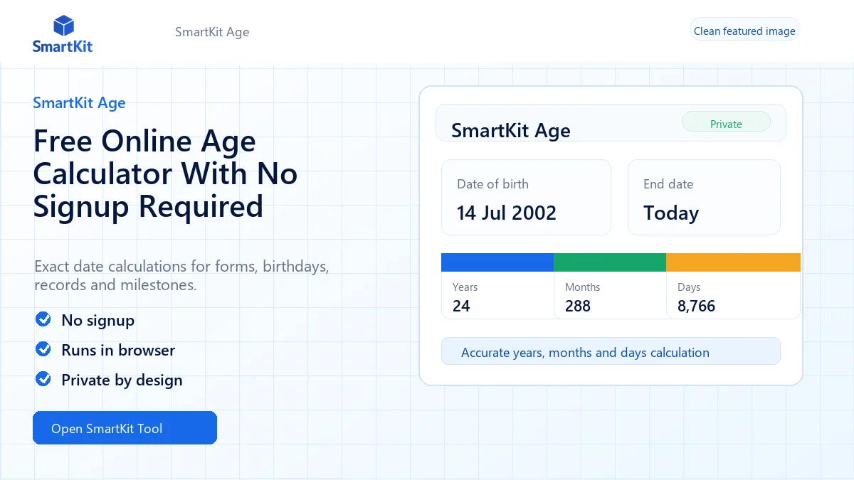 Free Online Age Calculator With No Signup Required