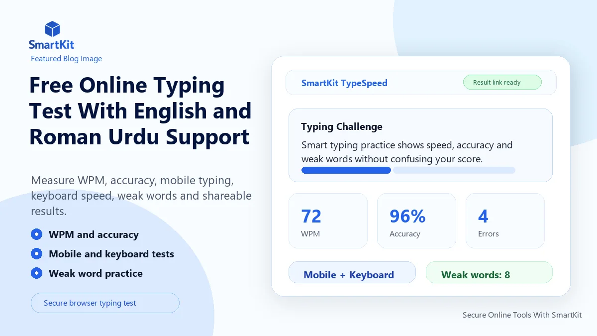 Free Online Typing Test With English and Roman Urdu Support